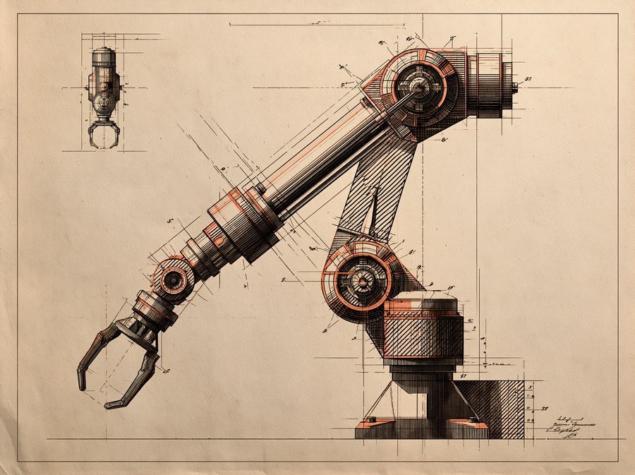 Patent drawing of an industrial robotic arm