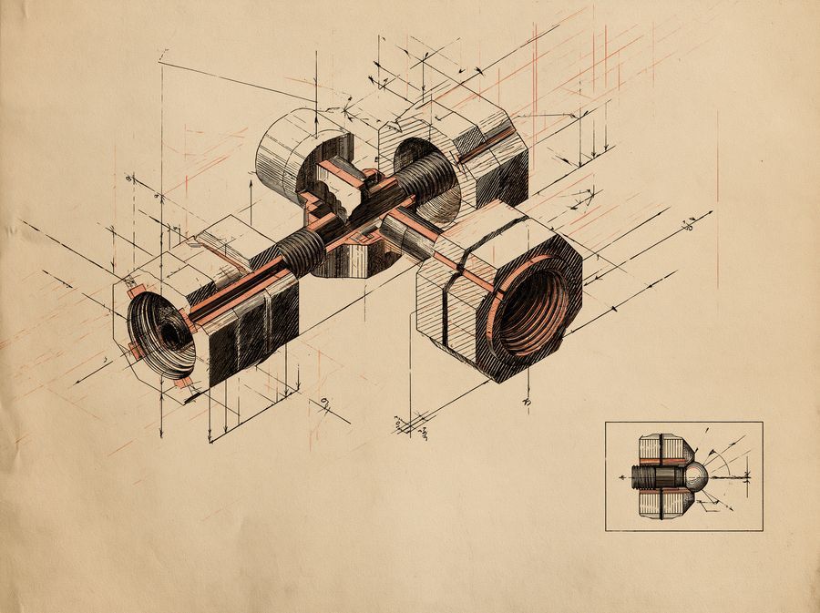Patent drawing of pipe couplings joining two systems